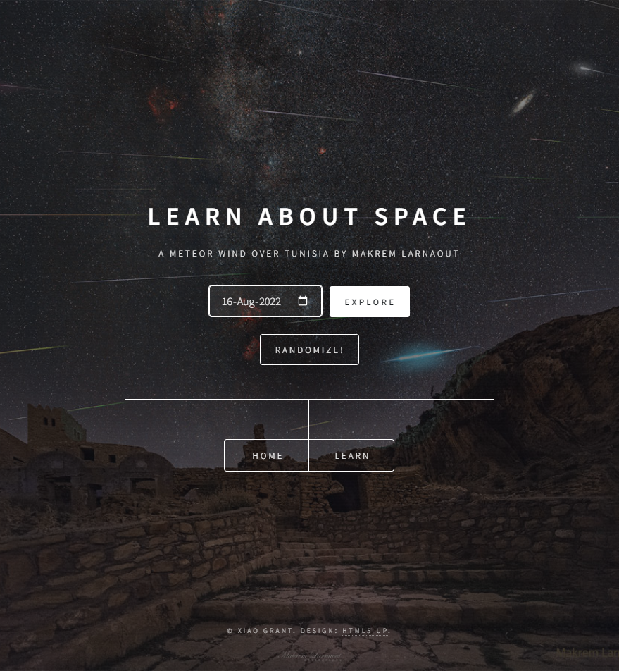 preview of website for Oakland Hills Astronomy Club